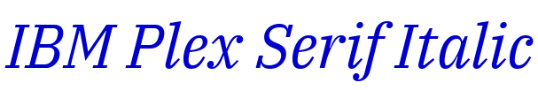 IBM Plex Serif Italic font